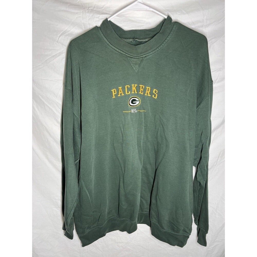 Green Bay Packers Short Turtle Neck Long Sleeve Sweatshirt Men's